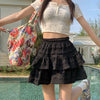 Women's Korean Style Ruffled Layered Skirt