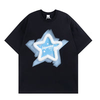 Women's Kawaii Stereo Star Printed T-shirt