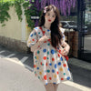 Women's Cute Doll Collar Colorful Polka Dot Dress
