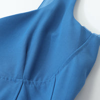 Женское винтажное платье-комбинация с драпировкой