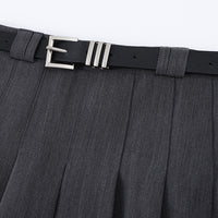 Jupe plissée de style coréen pour femmes avec ceinture