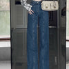 Women's Korean Style High-waisted Lace-up Straight Pants