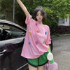Women's Kawaii Colorful Floral Splice T-shirt