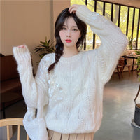 Женский свитер крючком в корейском стиле