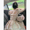 Women's Lolita Bowknot Floral Layered Dress