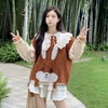 Women's Kawaii Bunny Jacquard Sleeveless Knitted Sweater