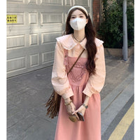 Женская комбинезонная юбка в корейском стиле с нашивкой в ​​виде сердца