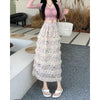 Women's Kawaii Lace Splice Floral Skirt