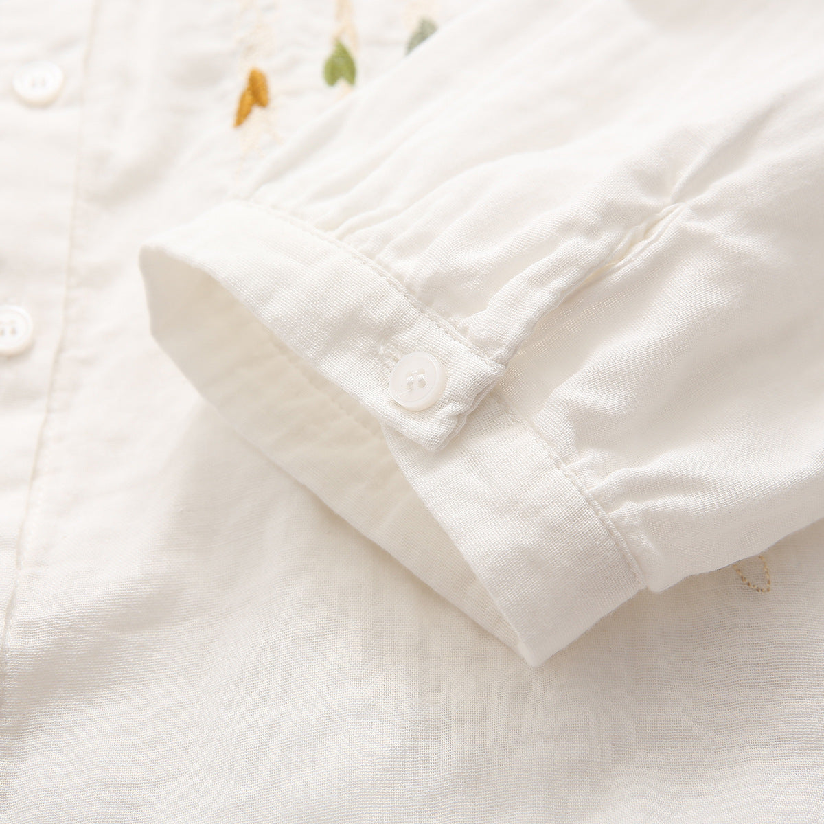 Women's Harajuku Leaf Embroidered Shirt