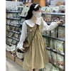 Women's Lolita Long Sleeved Contrast Color Dress