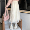 Women's Korean Style Pleated Mesh Skirt