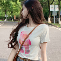 Женская футболка с принтом кавайного медведя