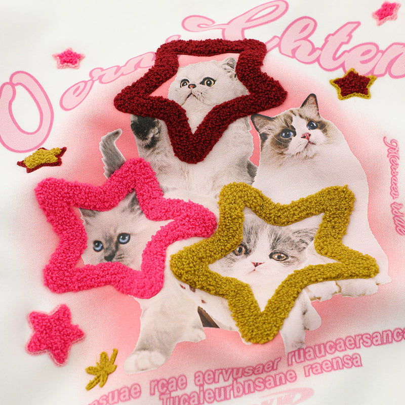 Women's Harajuku Cats Printed Sweatshirt