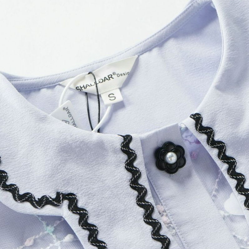 Women's Kawaii Doll Collar Lace Splice Dress