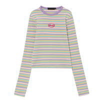 Women's Kawaii Colourful Striped T-shirt