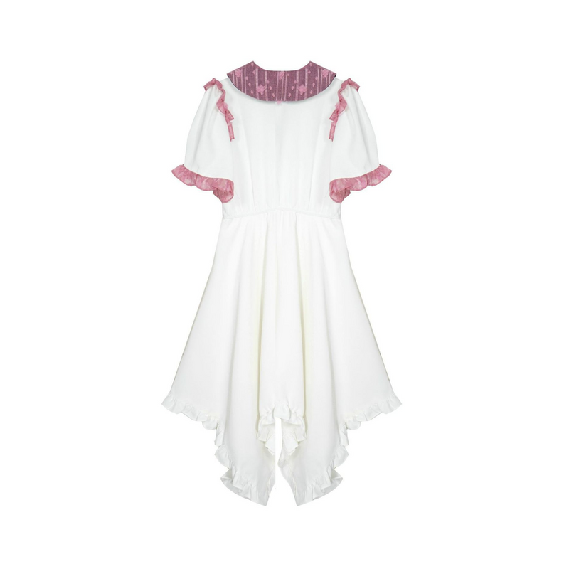 Women's Lolita Irregular Doll Collar Ruffled Dress