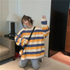 Women's Sweet Contast Color Stripe Sweaters