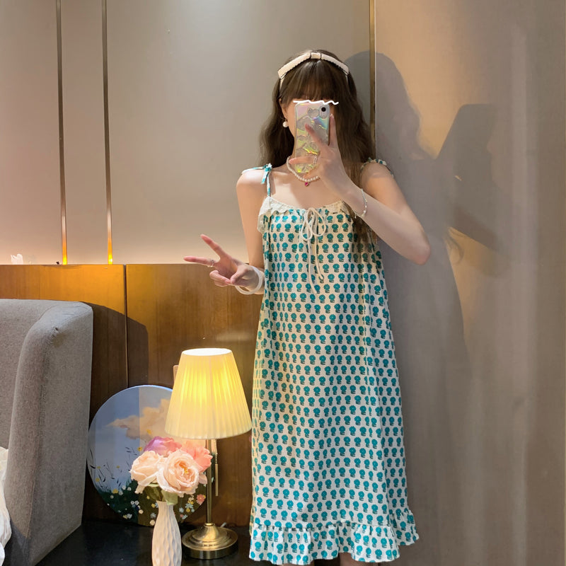Women's Korean Fashion Floral Slip Dress
