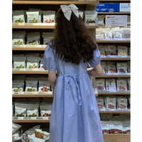 Robe de poupée bleue à col Peter Pan Kawaii pour femmes
