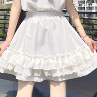 Women's Lolita Layered Ruffled Bubble Skirt