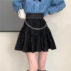 Women's JK High-waisted Ruffles A-line Skirt