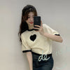 Women's Korean Fashion Love Heart Knitted Top