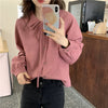 Women's Kawaii Solid Color Strappy Shirt