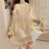 Women's Sweet Puff Sleeved Off Shoulder Pure Color Dresses