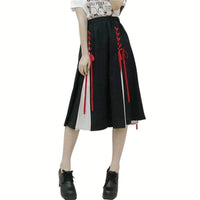 Lolita High-waisted Drawstring Skirt - Kawaiifashion