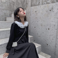 Винтажное черное маленькое платье - Kawaiifashion