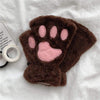 Cat Paw Velvet Gloves - Kawaiifashion