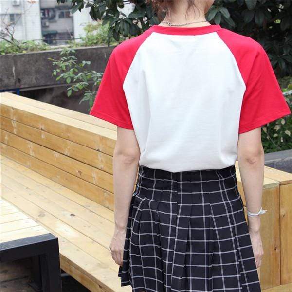 Camiseta básica color caramelo Harajuku-Kawaiifashion