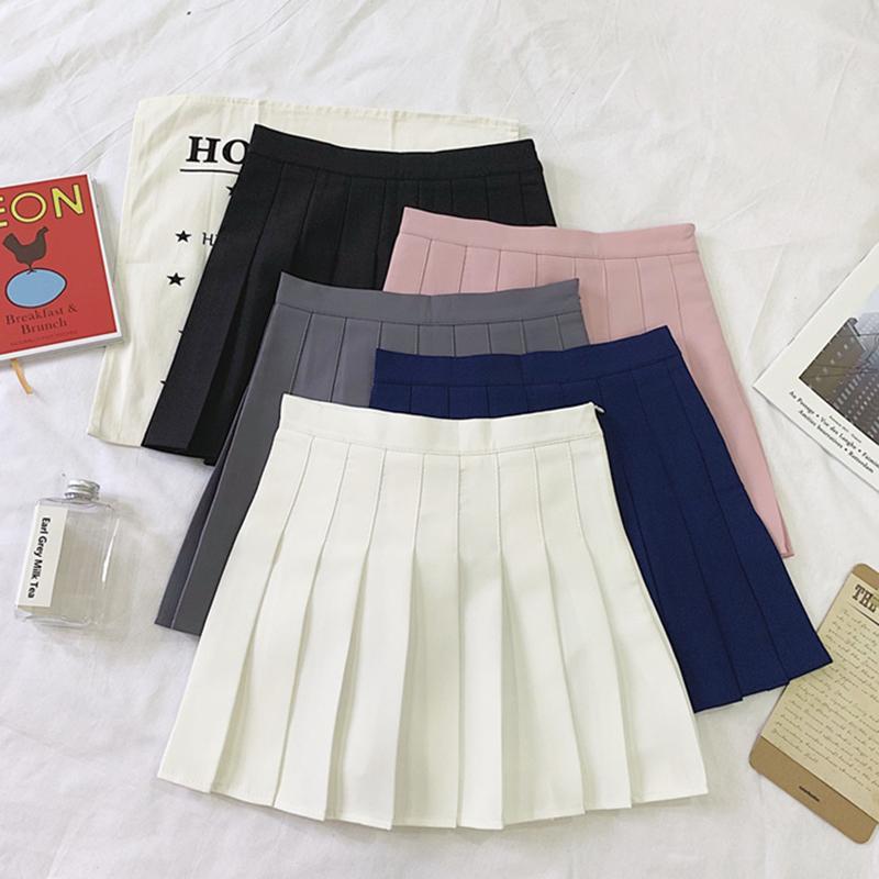 Kawaiifashion Harajuku High-Waist Pleat Skirt