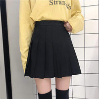 Kawaiifashion Harajuku High-Waist Pleat Skirt