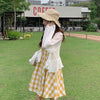 Kawaii Drawstring Yellow Slip Dress-Kawaiifashion