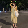 Kawaii Plaid Maxi Slip Dress-Kawaiifashion