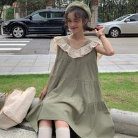 Kawaii V-neck Sleeveless Dress-Kawaiifashion