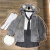 Koala Hooded Front Zipper Velvet Coat - Kawaiifashion