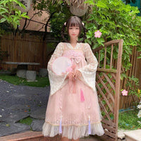 Vestido lencero de malla de dos capas con lazo de Lolita - Kawaiifashion