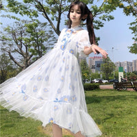 Lolita Floral Two-layer Dress-Kawaiifashion