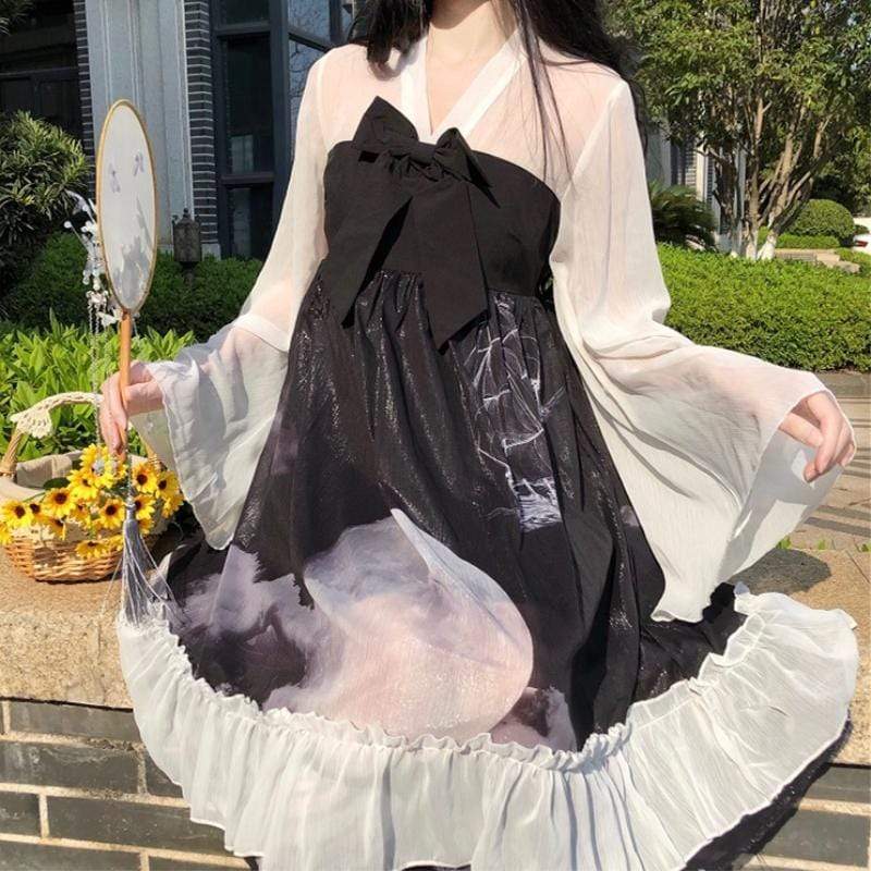 Lolita Lace Falbala Dress-Kawaiifashion