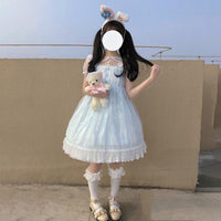 Vestido lencero de múltiples capas de encaje Lolita-Kawaiifashion