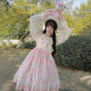 Lolita Lace Ruffles Dress With Bowknot-Kawaiifashion