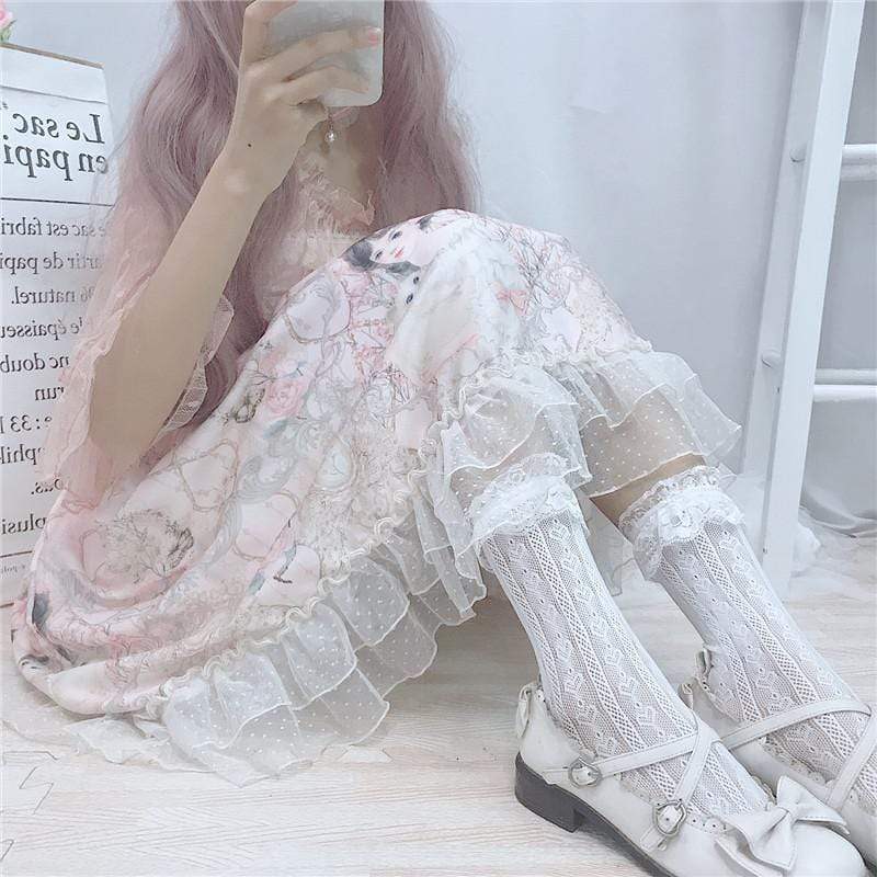 Носки Lolita с кружевными оборками - Kawaiifashion