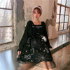 Lolita Multi-layered Horn Sleeved Mesh Dress - Kawaiifashion