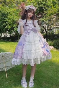 Vestido lencero plisado de Lolita - Kawaiifashion