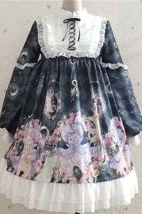 Vestido Lolita con mangas abullonadas y pajarita - Kawaiifashion