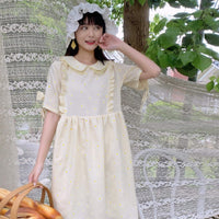 Harajuku Bowknot Peter Pan Collar Dress-Kawaiifashion