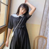 Harajuku Drawstring Mid-length Dress-Kawaiifashion