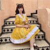 Harajuku Falbala Contrast Color Dress-Kawaiifashion